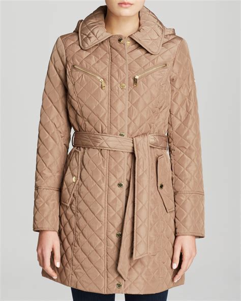 michael kors quilted trench coat